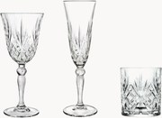 Copos de bar de cristal Melodia, conjunto de 18