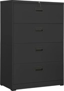 vidaXL Arquivador 90x46x134 cm aço antracite