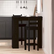 Mesa de Bar vidaXL com Prateleira - Carvalho Preto, 102x50x103.5 cm, F