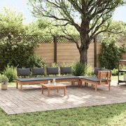 vidaXL Conjunto de Jantar de Jardim com 5 Peças da - Madeira de Teca Sólida