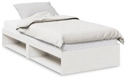 Cama dia com colchão branco 100x200 cm pinho de madeira maciça