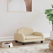 vidaXL Cama para cães 50x40x30 cm tecido cor creme
