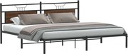 vidaXL Estrutura cama sem colchão 193x201 cm carvalho castanho
