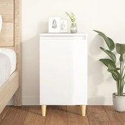vidaXL Mesa de cabeceira 40x35x70cm derivados madeira branco brilhante