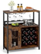 Suporte autônomo para armazenamento de bebidas e vinhos de 7 níveis