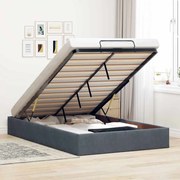 vidaXL Otomano Bed Frame No Colchão Cinzento Escuro 120x200 cm Veludo