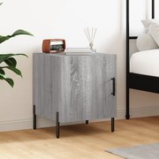 vidaXL Mesa cabeceira 40x40x50 cm derivados de madeira cinzento sonoma
