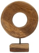 ESCULTURA DE TECA DOURADA GRAVADA. CM 20X10X28 (PEÇAS ÚNICAS - NÃO SUBSTITUÍDAS EM SÉRIE)