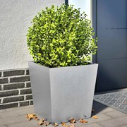 vidaXL Vaso/floreira de jardim 2 pcs 50x50x50 cm aço galvanizado