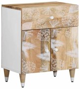 vidaXL Mesa de cabeceira 50x33x60 cm madeira de mangueira maciça