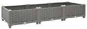 vidaXL Canteiro elevado 120x40x23 cm polipropileno