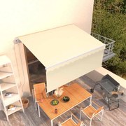 vidaXL Toldo retrátil automático com estore 3x2,5 m cor creme