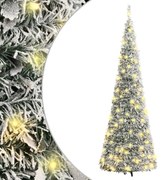 vidaXL Árvore de Natal artificial pop-up c/ 100 luzes LED e neve 150cm
