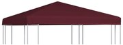 Cobertura de gazebo 310 g/m² 3x3 m bordô