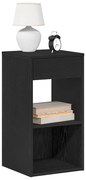 vidaXL Mesas de cabeceira com gaveta 2 pcs 35x34x66,5cm carvalho preto