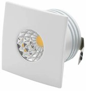 Mini Spot LED Fixo Quadrado 3W IP20