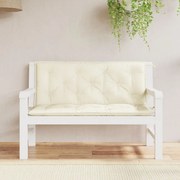 vidaXL Almofadões banco jardim 2 pcs tecido oxford branco nata