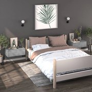 Mesas de cabeceira montagem na parede 2 pcs cinzento cimento