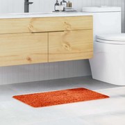 Tapete de Banho Rectangular Laranja 50x80 cm Polipropileno Antiderrapante