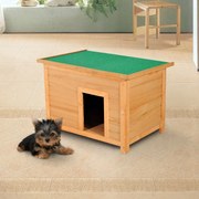 Casota para Cão Madeira Amarelo 85x58x58 cm