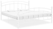 Estrutura de cama 160x200 cm metal branco