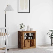 vidaXL Aparador LED Castanho 60,5 x 37 x 67 cm Madeira processada