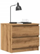 vidaXL Mesas de cabeceira 2pcs derivados de madeira carvalho artisiano