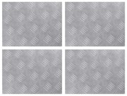 vidaXL Degrau Retangular 4 pcs Prateado 40 x 30 cm Alumínio