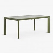 Mesa De Jardim Retangular Extensível Em Alumínio Starmi 180-240x100 Cm Verde Azeitona Intenso - Sklum
