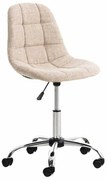 Cadeira de escritório Emil tecido creme