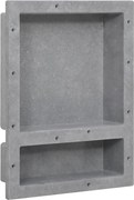 vidaXL Habitáculo chuveiro c/ 2 compartimentos 41x51x10 cm cinza mate