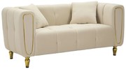 SOFÁ ALMA CREME COM ALMOFADAS CM 155X81X71