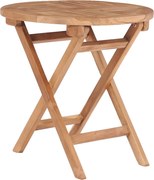 vidaXL Mesa de jardim dobrável 45 cm madeira de teca maciça