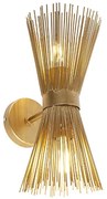 Candeeiro de parede Art Déco dourado 2 luzes - BROOM Rústico