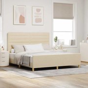 Cama vidaXL em Creme - 180x200 cm de Tecido