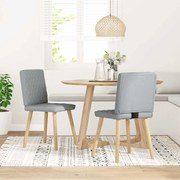 vidaXL Cadeiras de jantar 2 pcs tecido cinzento-claro