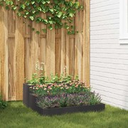 vidaXL Vaso de Jardim Preto 90 x 90 x 35 cm Aço laminado a frio