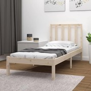 vidaXL Cama sem colchão 75x190 cm madeira de pinho maciça