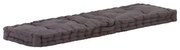 vidaXL Almofadão p/ móveis de paletes algodão 120x40x7 cm antracite