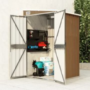 vidaXL Abrigo suspenso p/ jardim 118x100x178 cm aço galvaniz. castanho