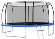 vidaXL Conjunto de trampolim redondo 460x80 cm 150 kg