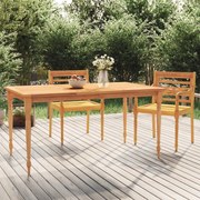 vidaXL Mesa Batávia 150x90x75 cm madeira de teca maciça