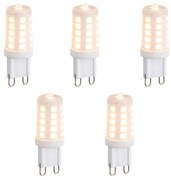 Conjunto de 5 Lâmpadas LED G9 Reguláveis Opal 3W 250 lm 2200K