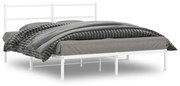 vidaXL Estrutura de cama com cabeceira 150x200 cm metal branco