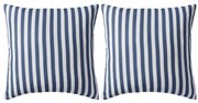 Almofadas para exterior 2 pcs 45x45 cm riscas azul-marinho