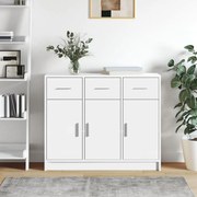 vidaXL Aparador Branco 91x28x75 cm Madeira Engenheirada