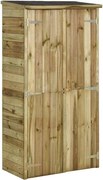 vidaXL Abrigo arrumação ferramentas jardinagem 85x48x177cm pinho