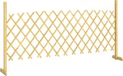 Outsunny Barreira Extensível em Madeira de Abeto 180 cm, Base Estável, para Interior Exterior Varanda Jardim, 180x30x90cm, Natural | Aosom Portugal