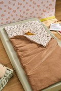Saco-cama polar leopardo para criança avelã