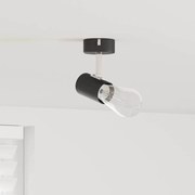 vidaXL Foco de teto com holofotes Preto 6,5 x 6 x 11,5 cm Metal